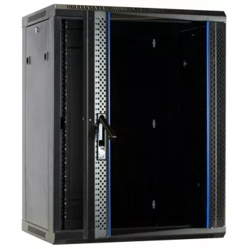 DSIT DS6615 15U zidni serverski ormar sa staklenim vratima, 600x600x770 mm, crni