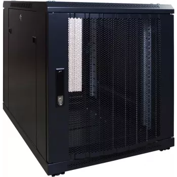 DSIT 12U samostojeći serverski rack ormar, 600x600x720 mm, perforirana prednja vrata sa zaključavanjem, crni