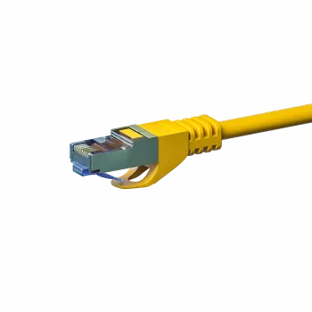 DSIT Cat 6a S/FTP LSOH patch kabel, 5m, žuti