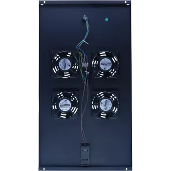 DSIT DS-FT100 jedinica za hlađenje server racka s 4 ventilatora i termostatom za ormare dubine 1000 mm, 1U, 230V, crna