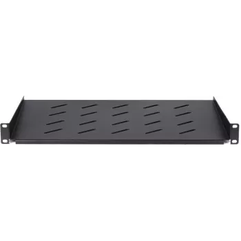 DS-IT 1U fiksna polica za zidne ormare dubine 450 mm, dubina 350 mm, crna