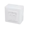 DSIT nadžbukna utičnica Cat.6/Class E oklopljena, dvostruki RJ45, bijela (DC-Wall-Out-STP6-W)