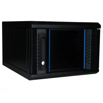 DSIT 4U 10 inch zidni ormar sa sigurnosnim staklenim vratima, 370x450x264 mm, crni