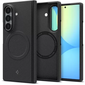 Spigen AirSkin Aramid MagSafe maska za Samsung Galaxy Z Fold 8 Ultra - mat crna