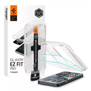 Spigen GLAS.tR EZ Fit Pro AC HD folija za zaštitu zaslona od kaljenog stakla za Nothing Phone (4a), pakiranje od 2, prozirna