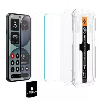 Spigen GLAS.tR EZ Fit Pro AC HD folija za zaštitu zaslona od kaljenog stakla za Nothing Phone (4a), pakiranje od 2, prozirna