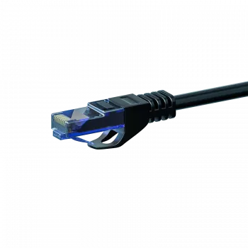 DSIT CAT6a U/UTP 100% bakar mrežni patch kabel, 0,5m, crni