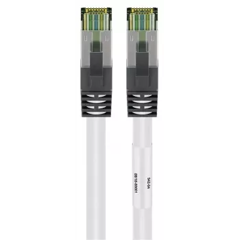 DSIT RJ45 mrežni kabel S/FTP PiMF s CAT 8 sirovim kabelom bijeli 1m