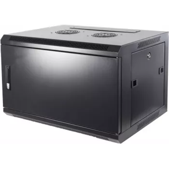 DSIT DS6406M 6U zidno serversko kućište s metalnim vratima, 600x450x367 mm, crno
