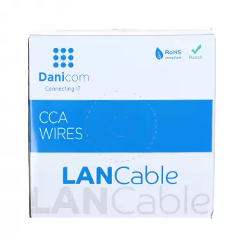 DSIT CAT6 S/FTP mrežni instalacijski kabel od punog bakra, 100m, sivi