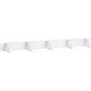 DSIT 19-inčni 1U metalni panel za upravljanje kabelima s prorezima – bijeli (DS-1904-W)