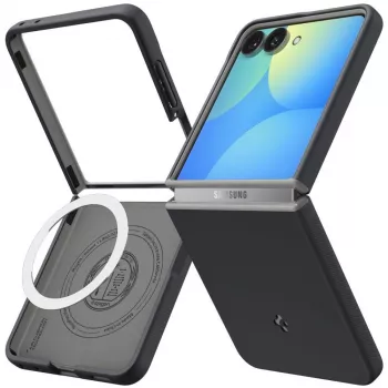 SPIGEN Nano Pop MagSafe futrola za Samsung Galaxy Z Flip8, Black Sesame