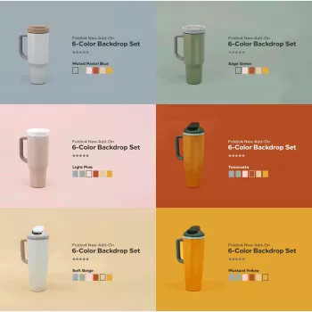 Orangemonkie set od 6 boja pozadine za Foldio 4 (bijela, crna, siva, zelena, plava, žuta)
