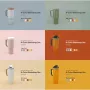 Orangemonkie set od 6 boja pozadine za Foldio 4 (bijela, crna, siva, zelena, plava, žuta)