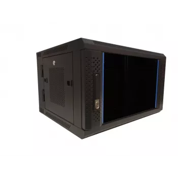 DSIT DS6606ZP-DOUBLE 6U zakretni zidni mrežni ormar sa staklenim vratima, 600x450x370 mm, crni
