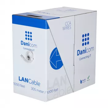 DSIT CAT6 S/FTP mrežni instalacijski kabel s punim vodičem, 305m, sivi
