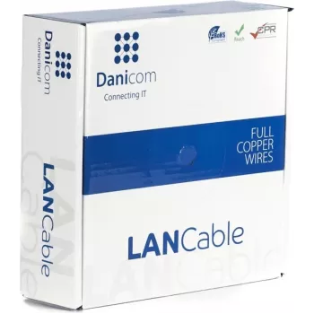 DSIT Danicom CAT7 S/FTP instalacijski kabel 50m s punom jezgrom LSZH Dca – 10 Gbit/s dvostruko oklopljeni