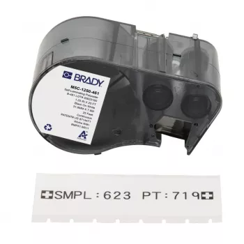 BRADY BMP51/BMP53/M511 samolaminirajuća vinilna etiketa za označavanje žica, bijelo-prozirna, 38,1 mm x 25,4 mm, 160 etiketa/rola