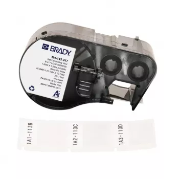 BRADY M4-143-417 Self-Laminating Vinyl Label Cartridge for BMP41/BMP51/BMP53/M511, 1.5 inch x 21', White/Translucent