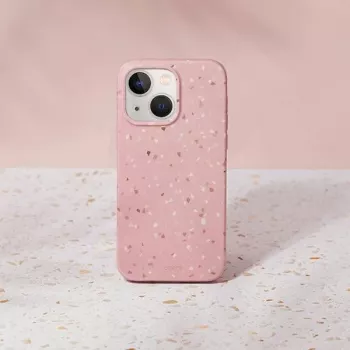 UNIQ Coehl Terrazzo futrola za iPhone 14 Plus / 15 Plus, koraljno ružičasta