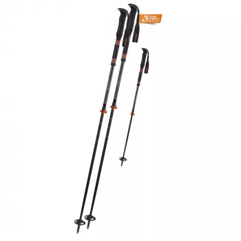 Komperdell Carbon C2 Ultralight skijaški štapovi za skijaško planinarenje - crno-narančasti