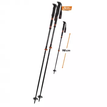 Komperdell Carbon C2 Ultralight skijaški štapovi za skijaško planinarenje - crno-narančasti