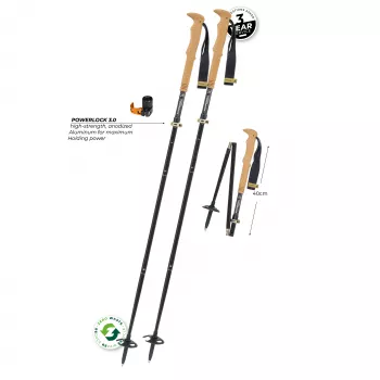 Komperdell FX Lite Carbon Vario Summit Compact trekking štapovi - titan