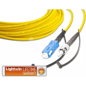 Lightwin LSP-09 SC-ST 3.0 Simplex Singlemode optički patch kabel, SC na ST, OS2, LSOH, 3 m, žuti