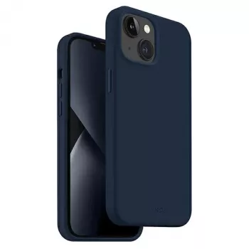 UNIQ Lino Marine Blue maska za iPhone 14 Plus / 15 Plus 6,7 inch