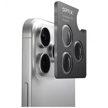 UNIQ Optix aluminijska zaštita objektiva kamere za iPhone 17 s aplikatorom lavanda