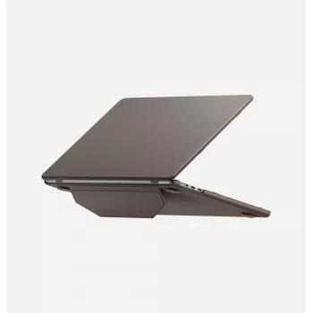 UNIQ Lyden Versa Hard Shell Folio Case for MacBook Air 13 inch (M2 2022 / M3 2024 / M4 2025 / M5 2026), Grey