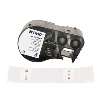 BRADY rotirajuća samolaminirajuća etiketna kartuša za DYMO XTL – 24mm x 4m, crno na bijelo/prozirno, industrijski poliester