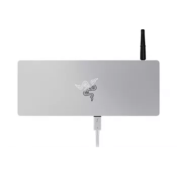 Razer Thunderbolt 4 Dock Mercury Chroma - 10-u-1 docking stanica s RGB osvjetljenjem, 90W Power Delivery, podrška za 8K/5K zaslon, Gigabit Ethernet, UHS-II čitač SD kartica, 3x Thunderbolt 4, 3x USB-A, aluminij