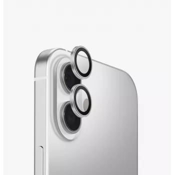UNIQ Optix aluminijski zaštitnik leće kamere za iPhone 17 s aplikatorom - srebrni