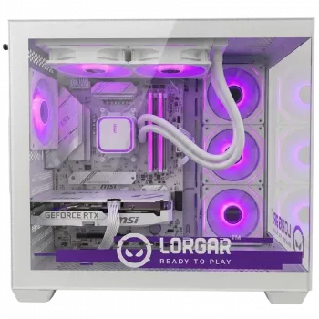 LORGAR ADVANCED A201 gaming PC - AMD Ryzen 5 7500F, GeForce RTX 5060 Ti 16GB, 32GB DDR5, 1TB NVMe SSD, 750W napajanje, bijelo