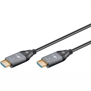 GOOBAY optički hibridni ultra brzi HDMI kabel (AOC) 8K / 60Hz - 20m, 48 Gbit/s, crno-sivi