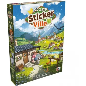 ASMODEE Cozy Stickerville knjiga sa naljepnicama, TOPModel serija, 24 stranice, 6 listova naljepnica, kreativna igra od 6 godina
