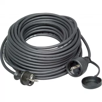KOPP ELEKTROTECHNIK 25 m teški gumeni produžni kabel, Schuko, H07RN-F, IP44, 16 A, crni