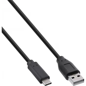 InLine® USB 2.0 kabel, USB-C na A utikač, crni, 2m, 80 komada (bulk)