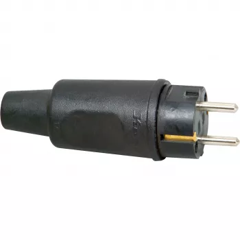 Kopp 179516009 Schuko sigurnosni utikač, gumeni, 16 A, 230 V, IP44, crni