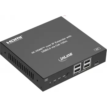 InLine® KVM produživač preko IP-a, HDMI 4K/60Hz, 100m, prijamnik (RX) (57886H)