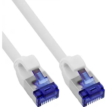 INLINE® B-74955W Slim Cat.6A S/FTP LSZH patch kabel, bijeli, 0,5 m, pakiranje od 150 komada