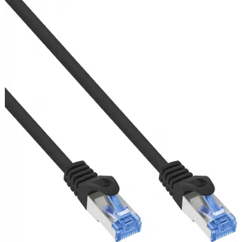 INLINE B-72633S pakiranje od 150 komada Cat.6A S/FTP LSZH patch kabel, CCA, crni, 0,30m, 10Gbps, 500MHz, RJ45