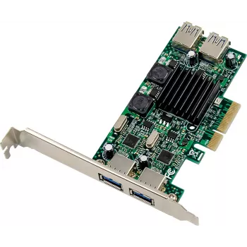 InLine® USB 3.2 Gen.1 PCIe kartica, 4 porta, unutarnji/vanjski