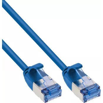 InLine® Slim Cat.6A U/FTP patch kabel, 2m, plavi, 10GbE, LSZH