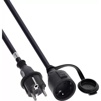 InLine® produžni kabel sa zaštitnim kontaktom, vanjski IP44, zaštita od dodira, 20m