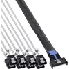 InLine® MCIO x8 razvodni kabel na 8x SATA, 0,75 m