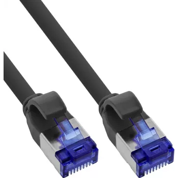 INLINE B-74901S Slim Cat.6A S/FTP LSZH patch kabel, 1m, crni, 125 komada