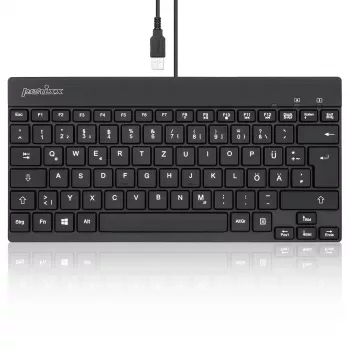 Perixx PERIBOARD-326 DE osvijetljena USB tipkovnica, žična, crna