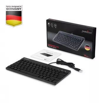 Perixx PERIBOARD-326 DE osvijetljena USB tipkovnica, žična, crna